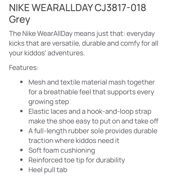 Nike WearAllDay Sneakers - 3Y - Picture 4 of 8